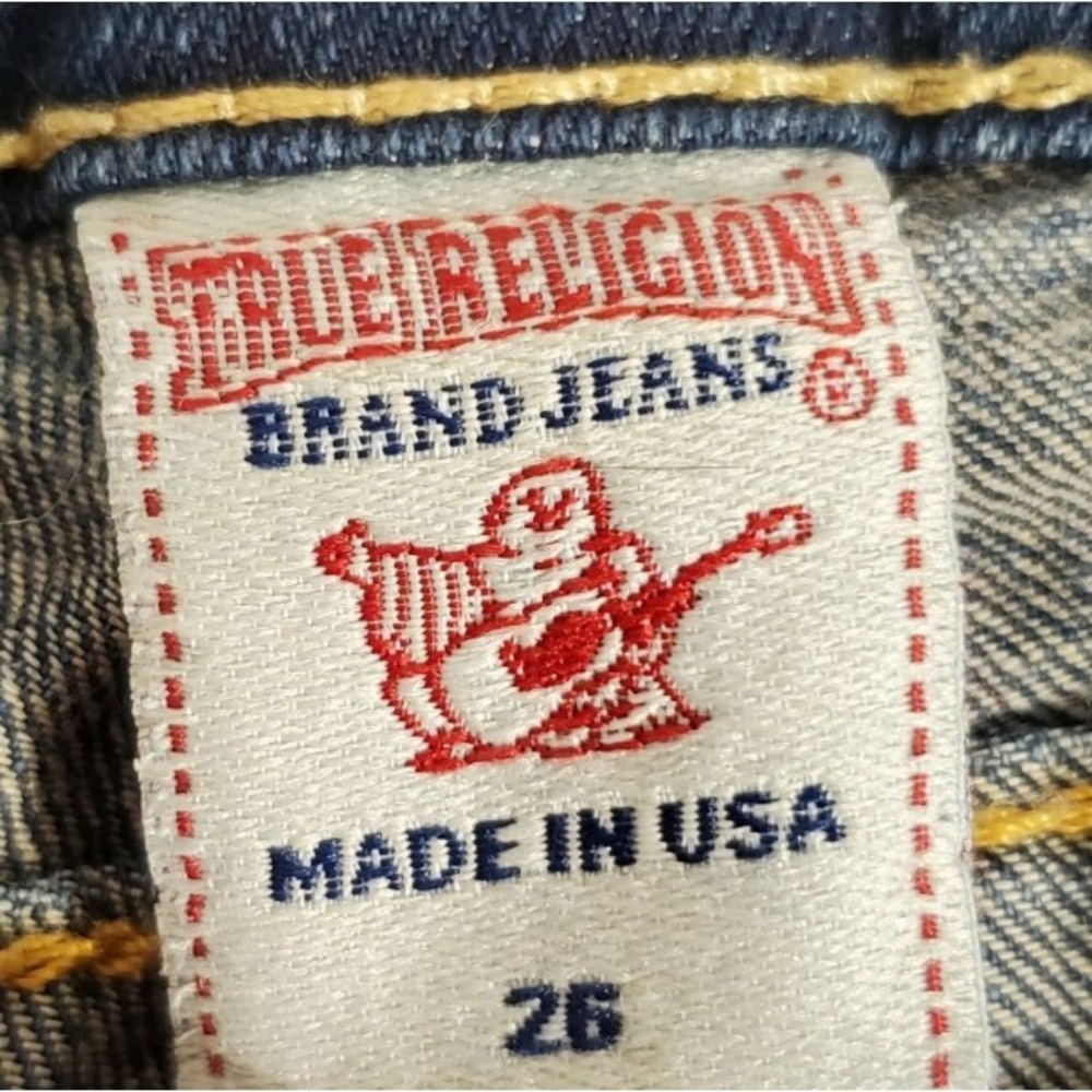 True Religion Straight Leg Denim Blue Jeans Size 26 Inseam 30/31 Lot of 2 - Picture 3 of 8
